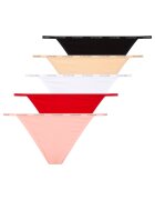 US Polo Assn Set de chiloti - 5 perechi - Rosu/Alb/Roz somon