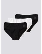 US Polo Assn Set de chiloti de bumbac - 3 piese - Negru/Alb murdar
