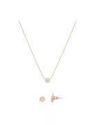 US Polo Assn Set de colier si cercei cu cristale - Auriu