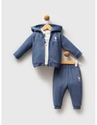 US Polo Assn Set de hanorac - pantaloni de trening si bluza - Alb/Albastru inchis
