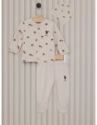 US Polo Assn Set de imbracaminte cu imprimeu grafic - 3 piese - Maro/Bej