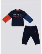 US Polo Assn Set de pantaloni de trening si bluza de trening - 2 piese - Rosu/Bleumarin