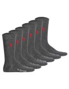 US Polo Assn Set de sosete lungi - 6 perechi - Gri antracit