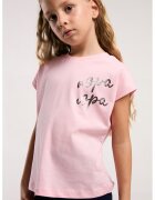 US Polo Assn Set de tricou cu imprimeu si pantaloni - 2Piese - Roz pastel