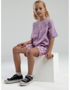 US Polo Assn Set de tricou cu logo brodat si pantaloni scurti - 2 piese - Violet/Crem