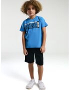 US Polo Assn Set de tricou si pantaloni scurti - 2 piese - Negru stins - Alb - Albastru inchis/Negru stins/Alb murdar
