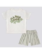US Polo Assn Set doua piese pentru bebelusi - USB2002 - Alb - Alb