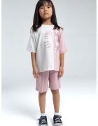 US Polo Assn Trening de bumbac cu pantaloni scurti si doua nuante - Roz somon