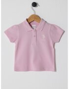 US Polo Assn Tricou polo de bumbac pique - Roz prafuit