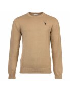 US Polo Assn U.S. Polo Assn - Pulover slim fit tricotat fin - Bej