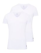 US Polo Assn U.S.Polo Assn. - Set de tricouri de casa cu decolteu in V - 2 piese - Alb