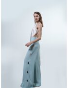 UVIA Pantaloni cu design cu decupaj - Albastru glaciar
