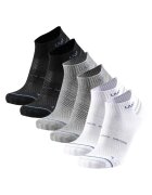 UYN Set de sosete scurte unisex - 6 perechi - Alb/Negru/Gri