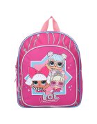 Vadobag Rucsac cu imprimeu si buzunar cu fermoar - Fucsia