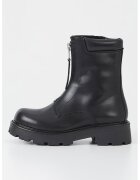Vagabond Shoemakers Ghete de piele cu aspect masiv si fermoar pe partea din fata - Negru