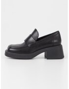 Vagabond Shoemakers Pantofi loafer de piele cu toc masiv - Negru