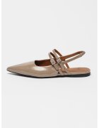 Vagabond Shoemakers Pantofi slingback din piele lacuita Hermine - Maro taupe