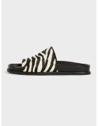 Vagabond Shoemakers Papuci din piele cu animal print - Alb/Negru