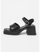 Vagabond Shoemakers Sandale de piele cu toc masiv Hennie - Negru