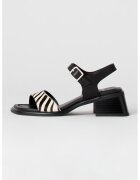 Vagabond Shoemakers Sandale din piele cu animal print - Alb/Negru