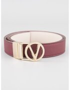 Valentino Bags Curea cu catarama cu logo Roof - Visiniu