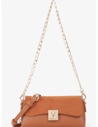 Valentino Bags Geanta crossbody de piele ecologica cu bareta detasabila din lant - Caramel