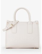 Valentino Bags Geanta cu maner si logo in relief - Alb murdar