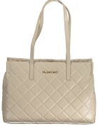 Valentino Bags Geanta dama bej - 2 manere - compartiment principal cu fermoar - detalii contrastante