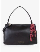 Valentino Bags Geanta de umar cu logo metalic - Gri antracit