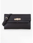 Valentino Bags Geanta plic de piele ecologica cu bareta detasabila - Negru