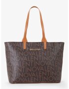 Valentino Bags Geanta shopper de piele ecologica cu model logo - Maro inchis/Maro deschis