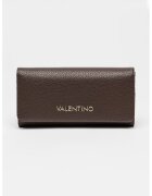 Valentino Bags Portofel din piele ecologica cu clapa Alexia - Maro inchis