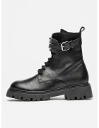 Valentino Ghete de piele cu logo - Negru