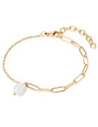 Valero Pearls Bratara de otel inoxidabil placata cu aur de 14K - Auriu
