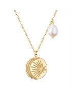 Valero Pearls Colier ajustabil - placat cu aur de 14K - Auriu