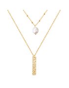 Valero Pearls Colier stratificat - placat cu aur de 14K - Auriu