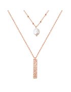 Valero Pearls Colier stratificat - placat cu aur de 18K - Auriu rose