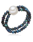 Valero Pearls Inel cu perle in doua nuante - Albastru