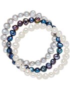 Valero Pearls Set de bratari cu perle de apa dulce - 3 piese - Multicolor