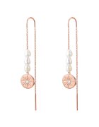 Valero Pearls Valero - Cercei drop de otel inoxidabil - placati cu aur de 14K - Auriu rose
