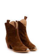 Vanilla Ciocate Amber Brown piele naturala intoarsa cu fermoar lateral