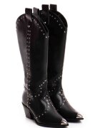 Vanilla Ciocate Empire Piele Neteda Neagra cu Accesorii Argintii