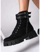 Vanilla Ghete Selina Piele Naturala Intoarsa si neteda accesoriu fermoar metalic