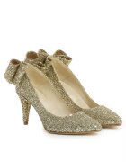 Vanilla Pantofi Stiletto cu toc mic Cleopatra - sclipici auriu