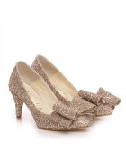 Vanilla Pantofi Stiletto cu toc mic - sclipici auriu