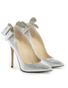 Vanilla Pantofi Stiletto cu toc subtire Cleopatra - piele naturala - argintii