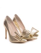 Vanilla Pantofi Stiletto cu toc subtire - piele naturala - aurii