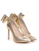 Vanilla Pantofi Stiletto cu toc subtire - piele naturala -aurii - Auriu