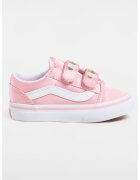 Vans Pantofi sport cu inchidere velcro si detalii cu trandafiri - Alb/Verde/Roz deschis