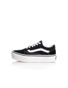 Vans Tenesi pentru copii - Old Skool - Platform - Piele intoarsa/ Cauciuc - Alb/ Negru